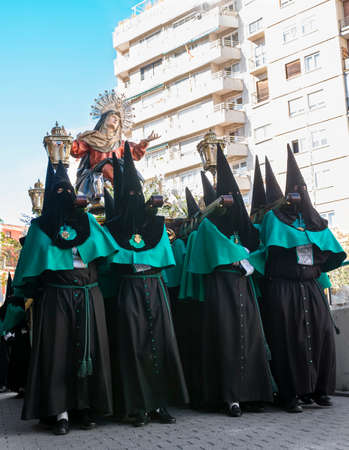 Holy Week Valladolid, Our Lady of the True Cross by Gregorio Fernandez 1623 carried on the shoulders...