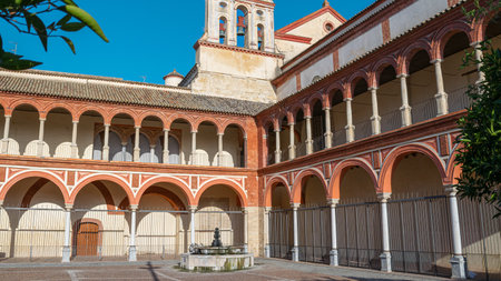 Former cloister of the church of San Francisco, 18th century, converted into a public square in CÃ³rdoba, Spainの写真素材