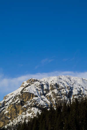 Italian Mountain Background with beautiful skyの写真素材