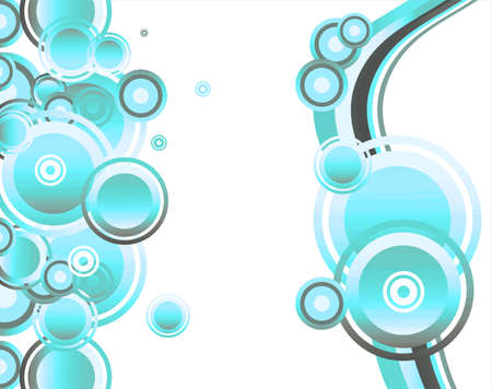 Fantasy bubbles and circles composition cardの写真素材