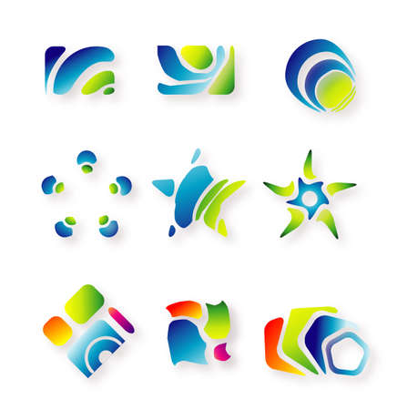 Set of Colorful Design Elementsの写真素材