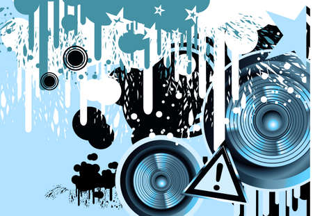 Grunge Danger music frame backgroundの写真素材