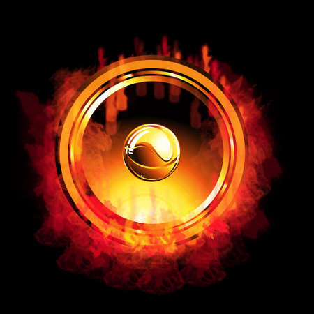 A burning hot music speakerの写真素材