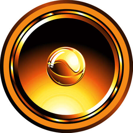 hi-tech Gold Speaker with glossy effectの写真素材