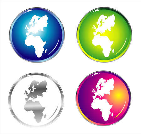 Isolated colorful World map of earthのイラスト素材