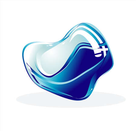 Blue abstract fantasy design with reflection effectのイラスト素材