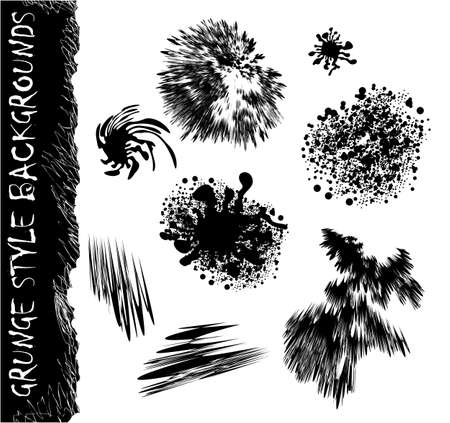 Collection of several Black Drops shapesのイラスト素材