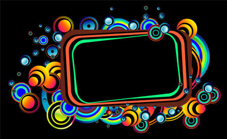 Colorful fantasy bubble frame to use for greeting cardsのイラスト素材