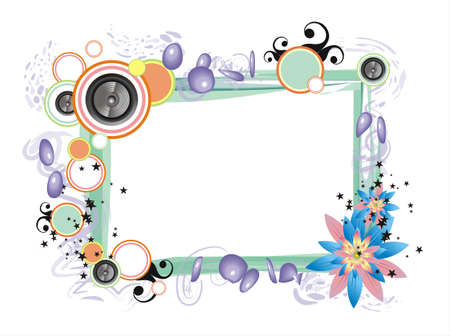 Abstract old style music event backgroundのイラスト素材