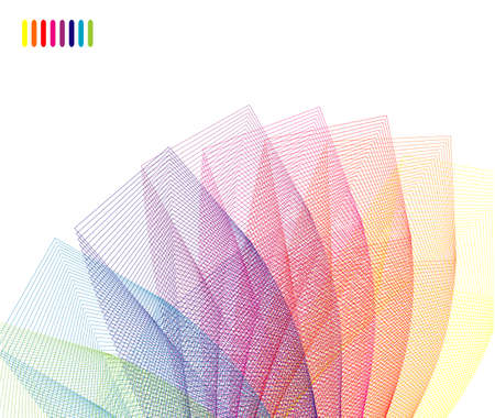 Digital generated rainbow absract backgroundのイラスト素材