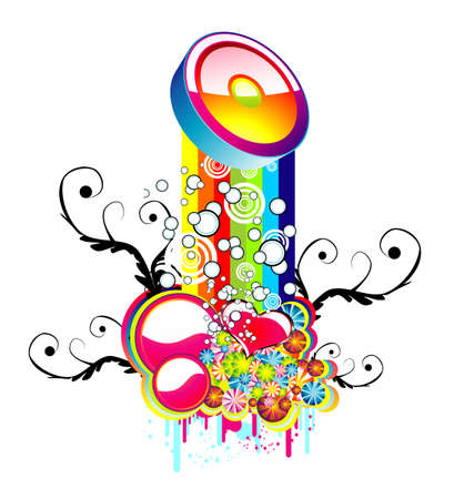 Fantasy Mix of abstract Colorful elementsのイラスト素材