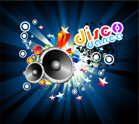 Disco Dance Music Colorful Backgroundのイラスト素材