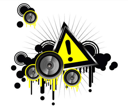 Grunge Danger music frame backgroundのイラスト素材