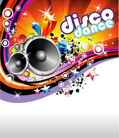 Disco Dance Music Colorful Backgroundのイラスト素材