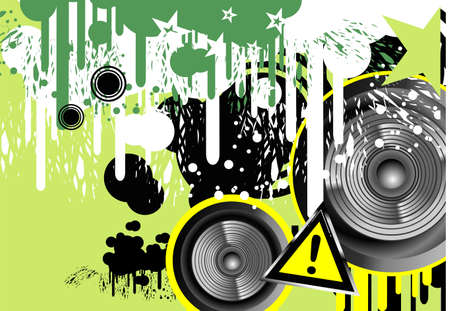 Grunge Danger music frame backgroundのイラスト素材