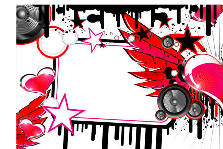 Abstract Love and Music Backgroundのイラスト素材