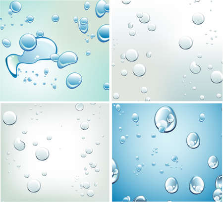Set of Four Water Bakgroundsのイラスト素材