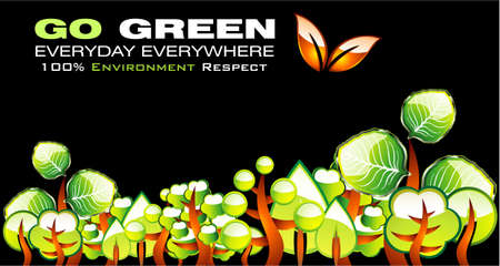 Go green recycle and environment backgroundのイラスト素材