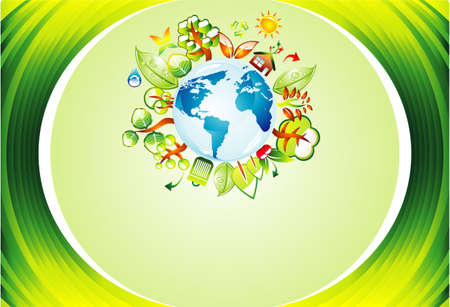 Green Globe for Ecology business backgroundのイラスト素材