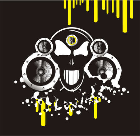 Black and yellow Skull music background

のイラスト素材