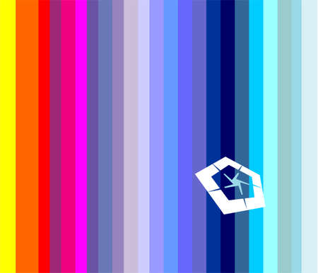 High Tech Rainbow Colorful Business Cardのイラスト素材