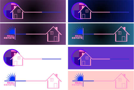 Real Estate and Construction Business Background with design elementsのイラスト素材