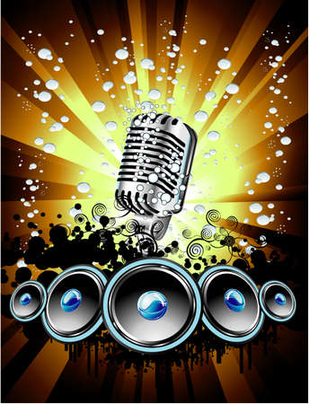 Abstract Colorful Music Event Background のイラスト素材