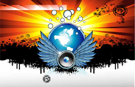 No stop music abstract Background for Flyers or brochureのイラスト素材