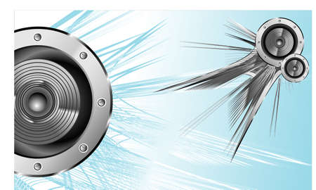 Music abstract background with speakersのイラスト素材