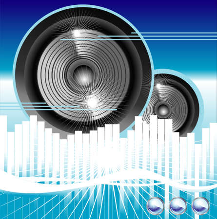 Big speaker equalizer sound backgroundのイラスト素材