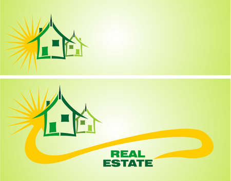 Conceptual symbol and Icons for real estate companyのイラスト素材