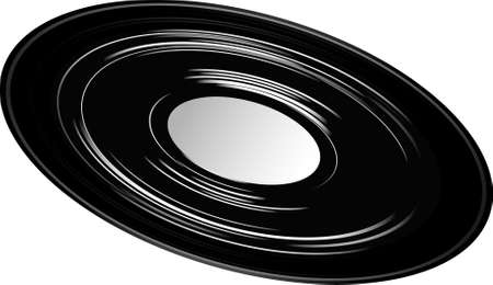 Classic Bacl and White Vynil Diskのイラスト素材