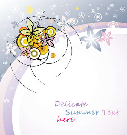 Delicate Flower Card with place for textのイラスト素材