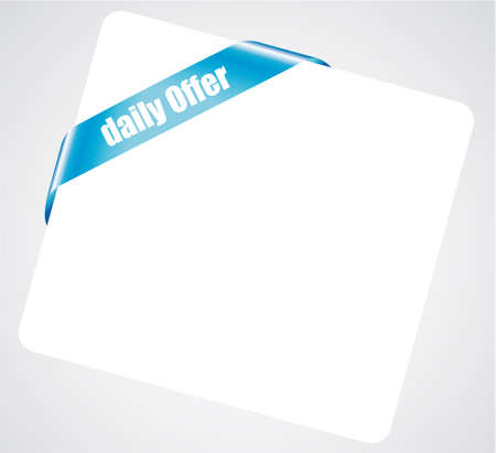 Blue Daily Free tag on a white paperのイラスト素材