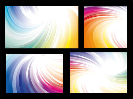 Delicate Set of Rainbow Colorful Backgroundのイラスト素材