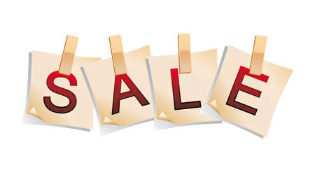 Sale Advertise Paper Sheet tagsのイラスト素材