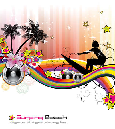 Dance and Music tropical Event Background for Disco Flyersのイラスト素材