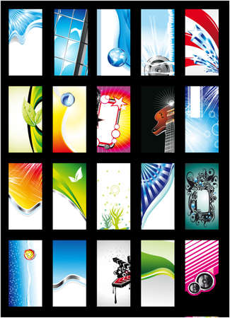 Colorful Abstract, Business, Music and Fantasy Background Card Collection - Set 1のイラスト素材
