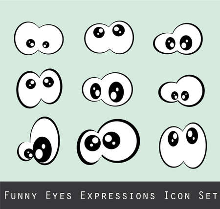 Abstract Funny Eves Expression Setのイラスト素材