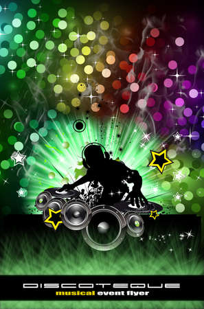 Abstract Urban Discoteque Event Background for Flyersの写真素材