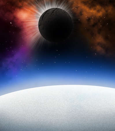 Space planets in the deep spaceの写真素材