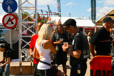 FAAKER SEE, AUSTRIA - SEPTEMBER 11: Custom motorcycles are shown at European Bike Week on September 11, 2010 in Faaker See, Austria. The event is billed as the largest European motorcycle event.のeditorial素材
