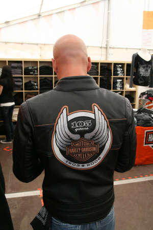 FAAKER SEE, AUSTRIA - SEPTEMBER 11: Custom motorcycles are shown at European Bike Week on September 11, 2010 in Faaker See, Austria. The event is billed as the largest European motorcycle event.のeditorial素材