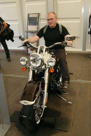 FAAKER SEE, AUSTRIA - SEPTEMBER 11: Custom motorcycles are shown at European Bike Week on September 11, 2010 in Faaker See, Austria. The event is billed as the largest European motorcycle event.のeditorial素材