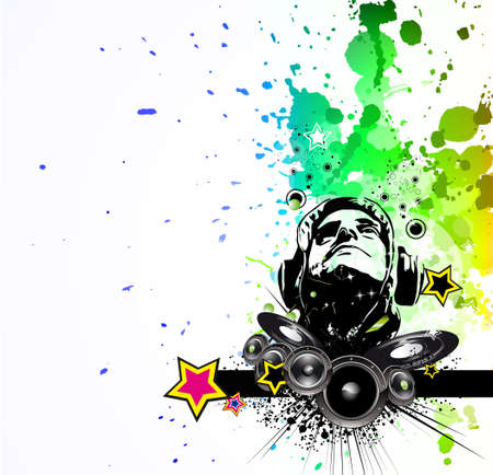 Abstract Music Disco Flyer Background for special night eventsのイラスト素材