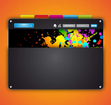 Modern Style Artistic Colorful WebSite template with space for textのイラスト素材