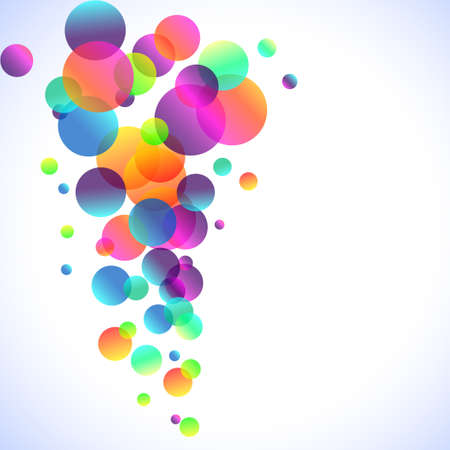 Abstract Rainbow Bubbles Background for Elegant Flyersのイラスト素材