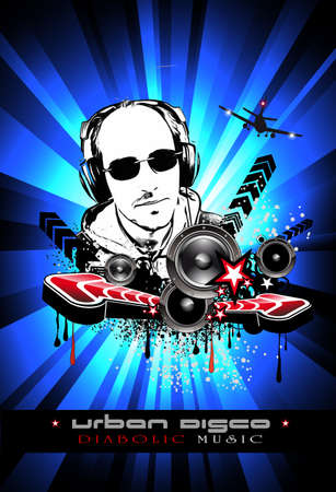 Abstract Colorful Background for Musical Event Flyerのイラスト素材