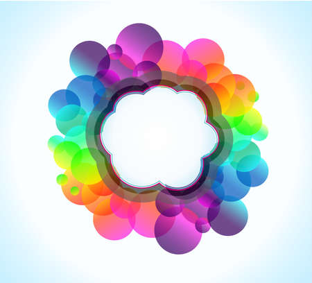 Abstract Rainbow Bubbles Background for Elegant Flyersのイラスト素材