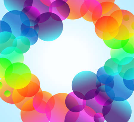 Abstract Rainbow Bubbles Background for Elegant Flyersのイラスト素材